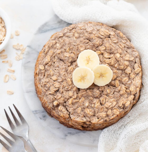 2 Ingredient Banana Oatmeal Cake (No Flour, Eggs, Sugar, Butter or Oil