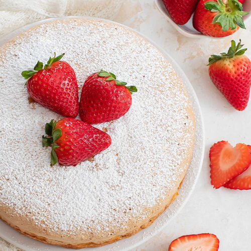 Strawberries and Cream Cake Recipe - The Girl Who Ate Everything