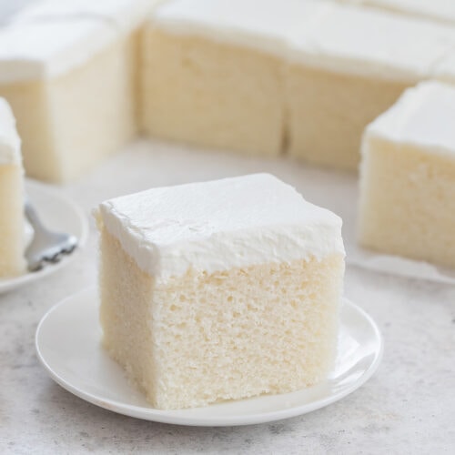 4 Ingredient White Cake (No Eggs, Butter or Milk) - Kirbie's Cravings