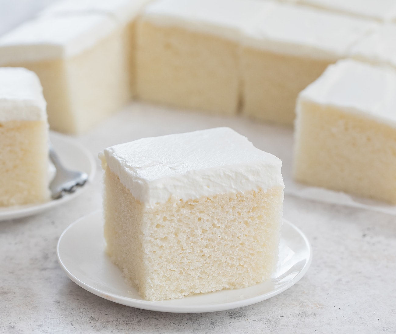 Fluffy Homemade White Cake recipe with Egg White and Buttermilk