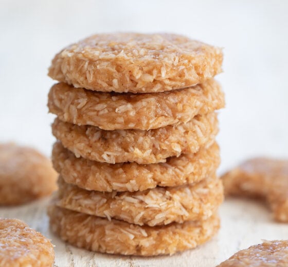 3 Ingredient No Bake Coconut Cookies No Flour Eggs Or Oil Kirbie S Cravings