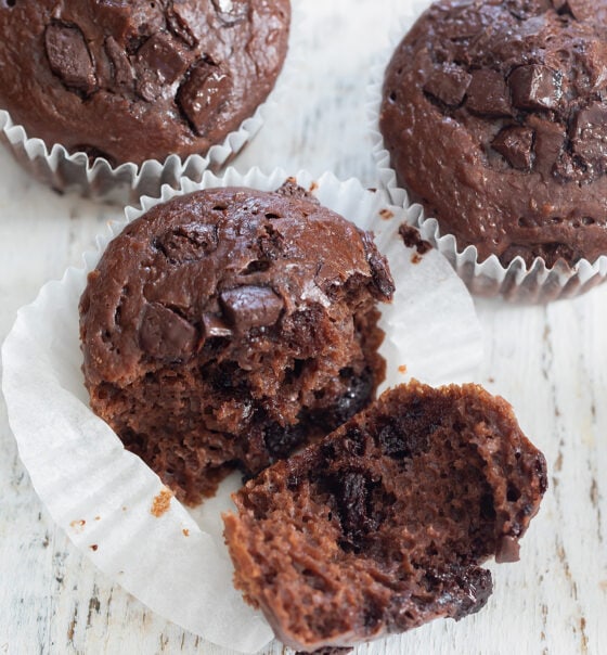2 Ingredient Chocolate Muffins (No Eggs, Butter or Oil) Kirbie's Cravings