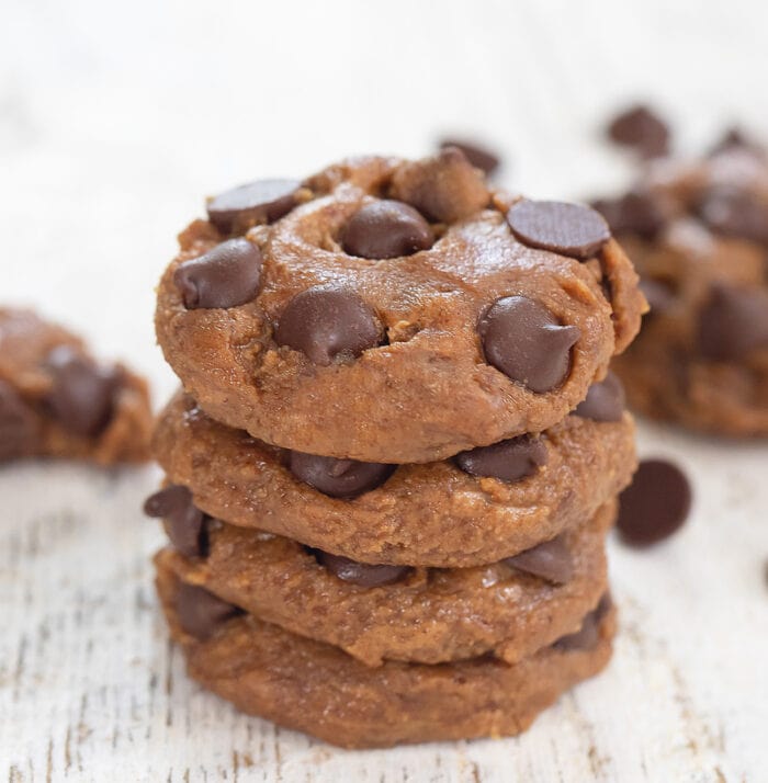 a stack of four cookies.