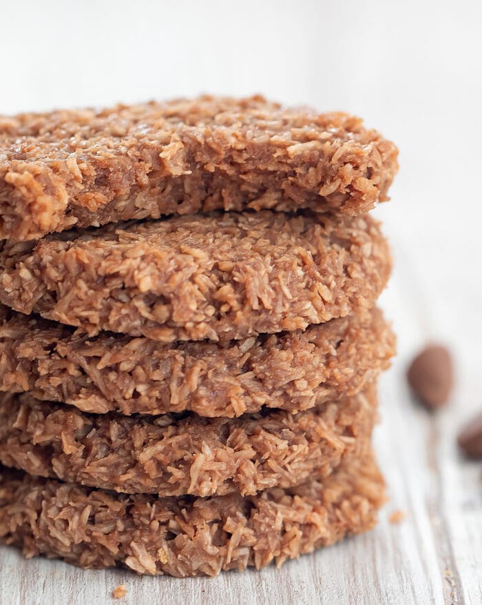 a stack of cookies.