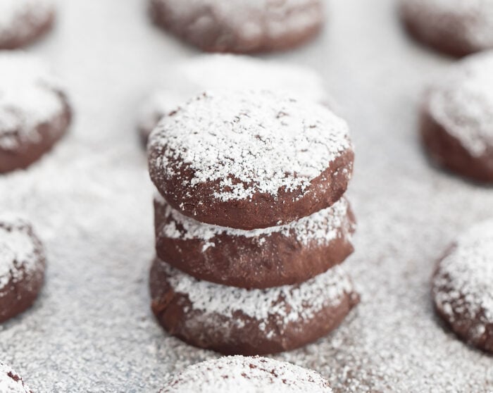 a stack of three meltaway cookies.