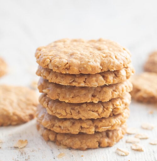 3 Ingredient Healthy Peanut Butter Oatmeal Cookies (No Flour, Refined