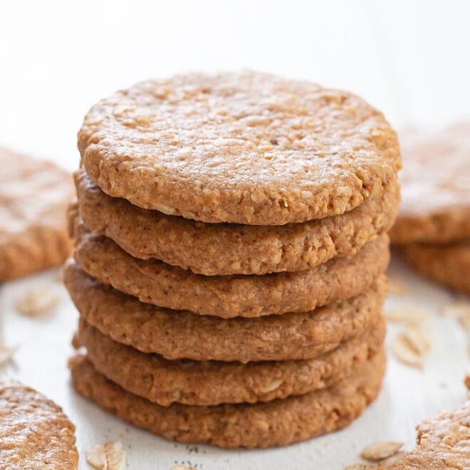 3 Ingredient Crispy Oatmeal Cookies (No Flour, Eggs, Refined Sugar or ...