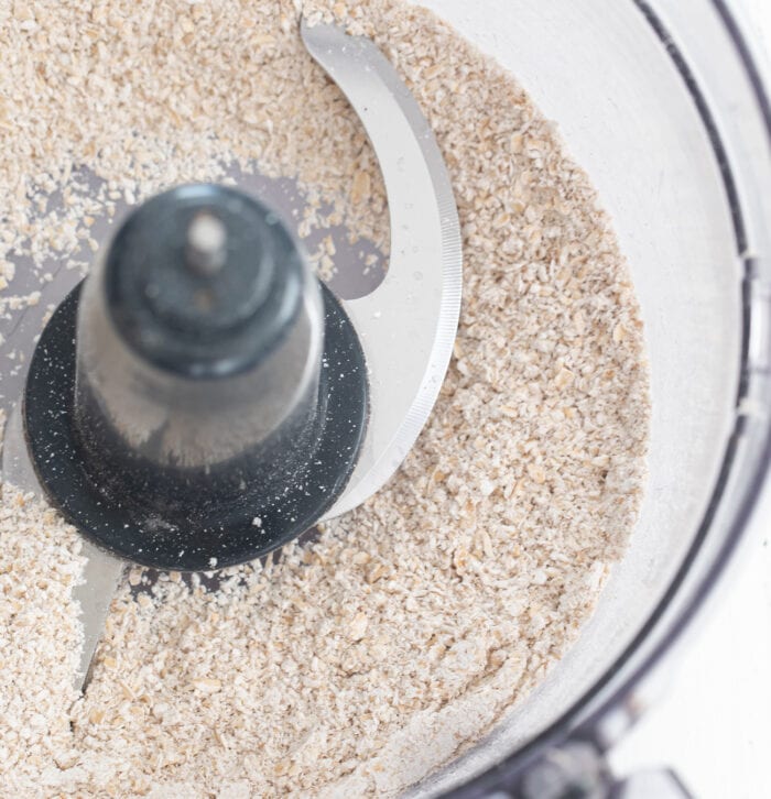 ground oats in a food processor.