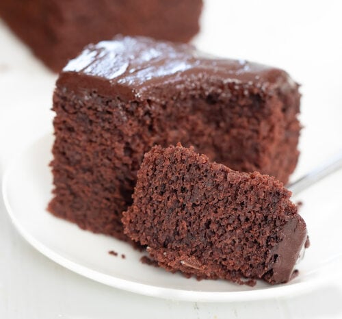 Emergency Chocolate Cake (No Eggs or Butter) - Kirbie's Cravings