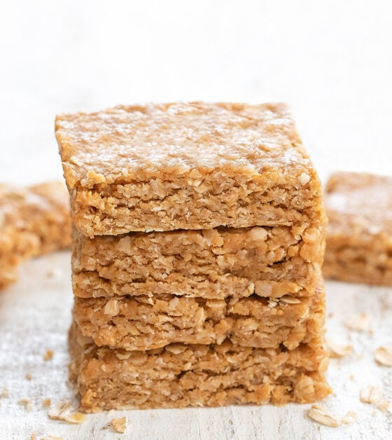 3 Ingredient Chewy No Bake Oatmeal Bars (No Flour, Eggs, Refined Sugar ...