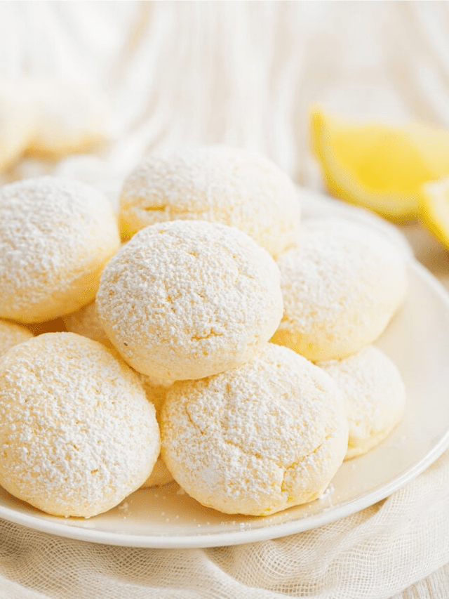 4 INGREDIENT LEMON MELTAWAY COOKIES (NO FLOUR OR EGGS) - Kirbie's Cravings