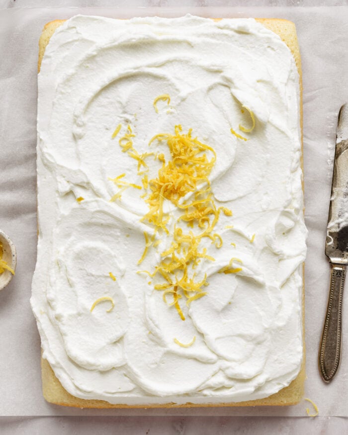 a whole lemon sheet cake.