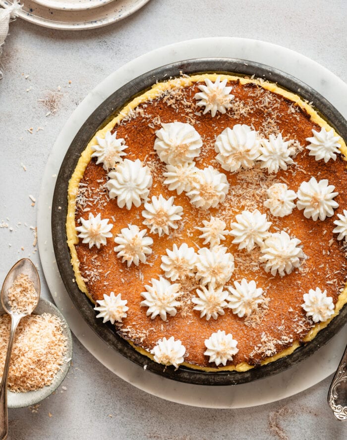 a whole coconut impossible pie.