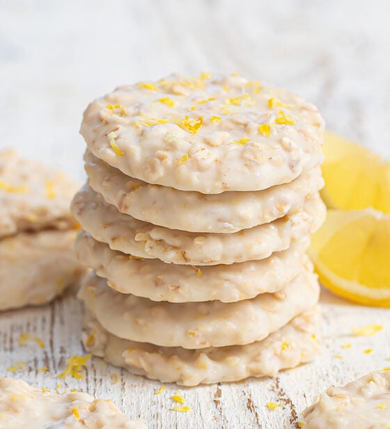3 Ingredient No Bake Lemon Oatmeal Cookies (No Flour, Eggs, or Butter