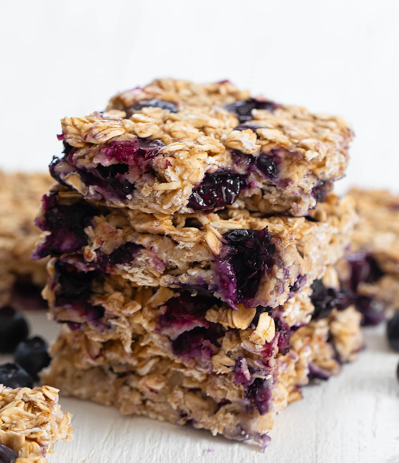 3 Ingredient Blueberry Oatmeal Bars (No Flour, Eggs, Butter or Oil