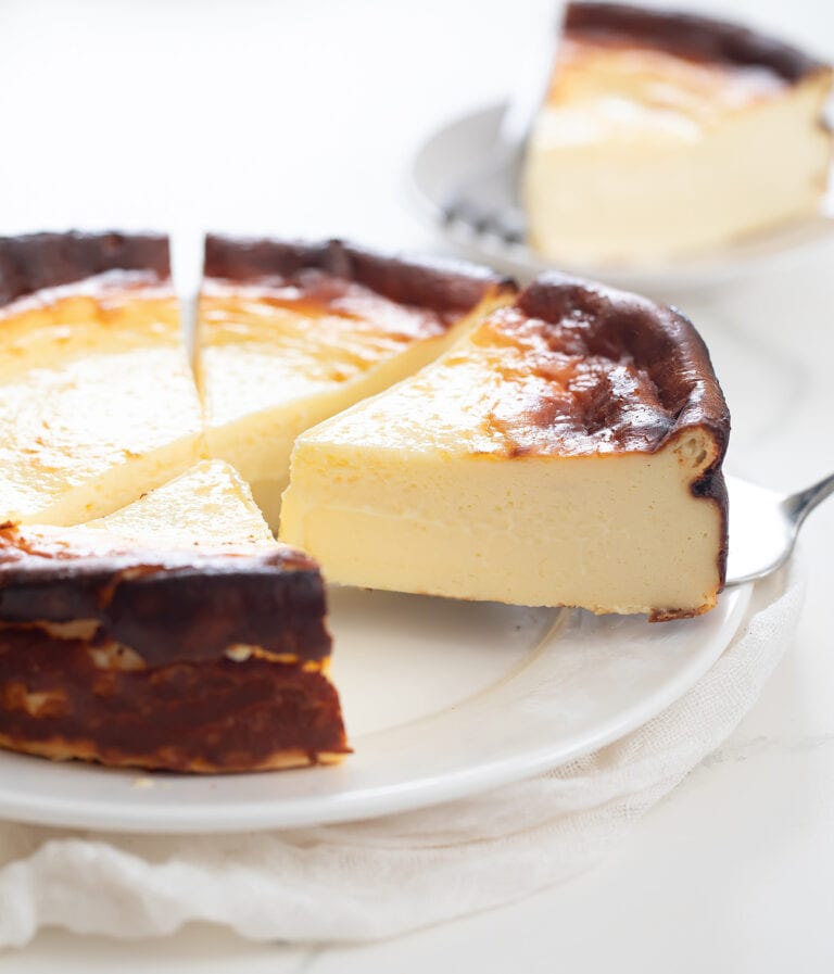 3 Ingredient Basque Cheesecake (No Flour or Heavy Cream) - Kirbie's ...