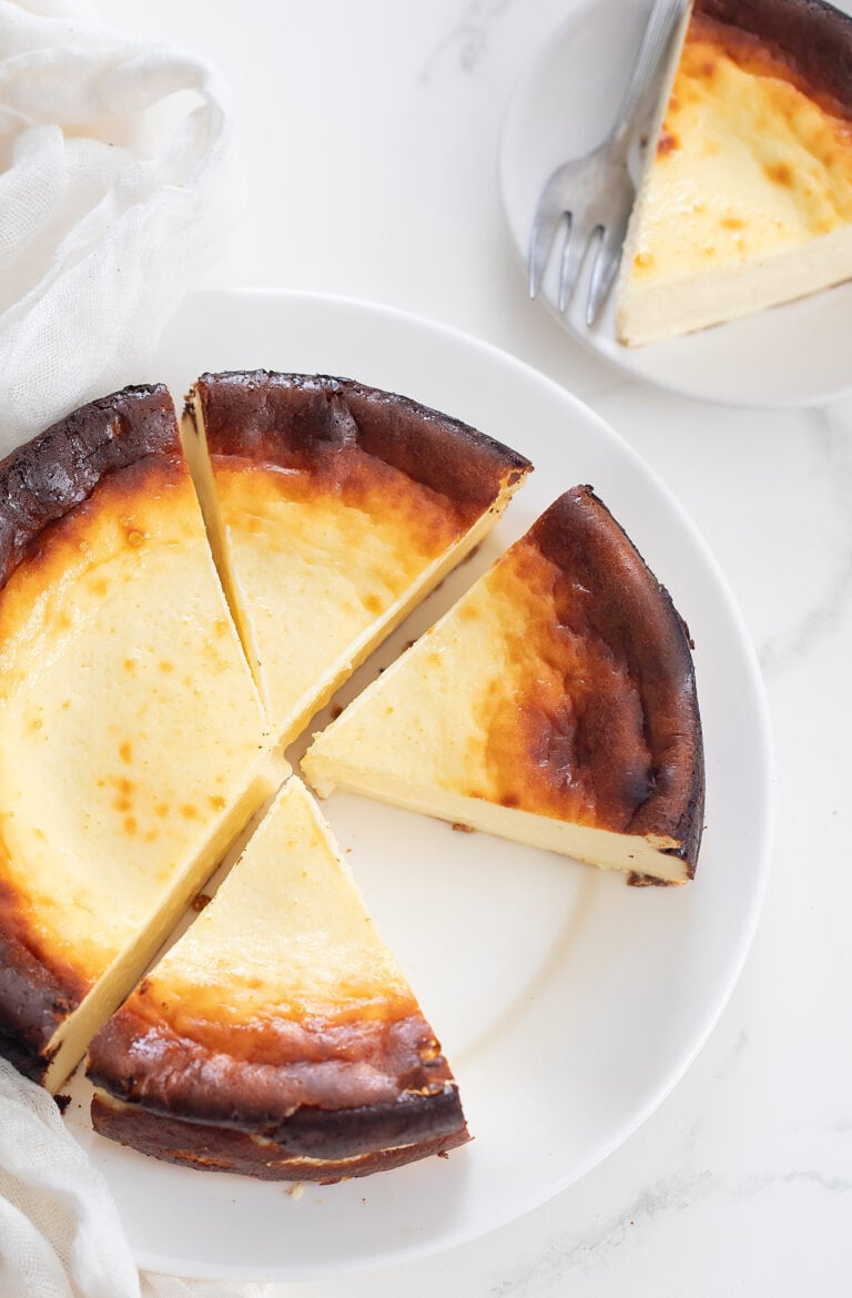 3 Ingredient Basque Cheesecake (No Flour or Heavy Cream) - Kirbie's ...