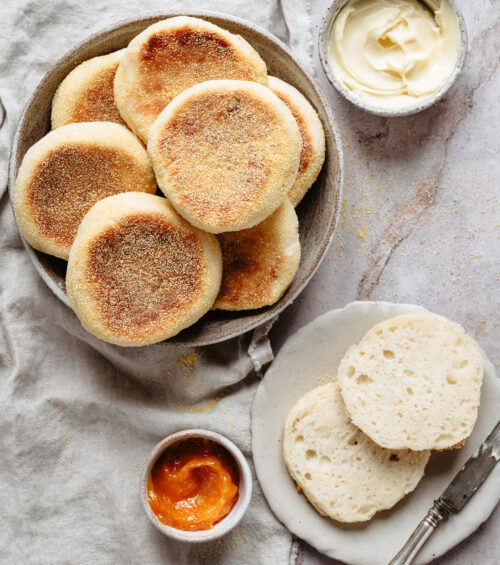 2 Ingredient English Muffins (No Yeast, Eggs, Butter or Oil) Kirbie's