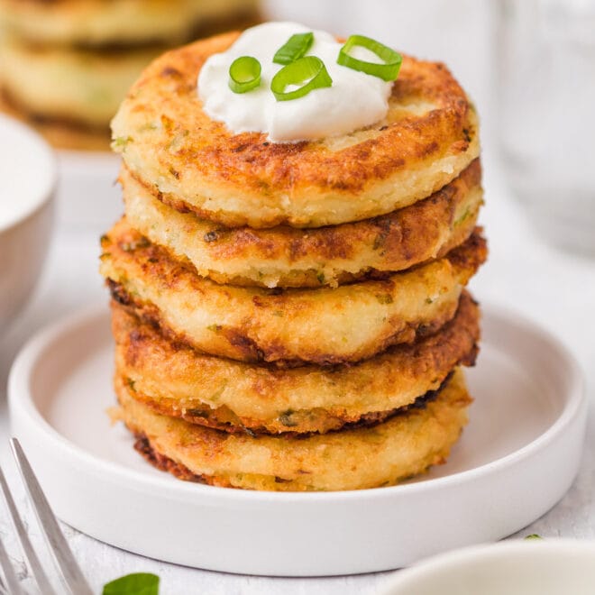 2 Ingredient Mashed Potato Fritters - Kirbie's Cravings