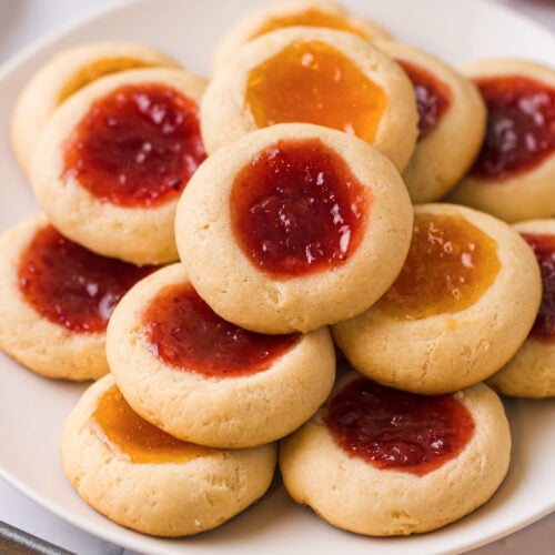 4 Ingredient Thumbprint Cookies - Kirbie's Cravings