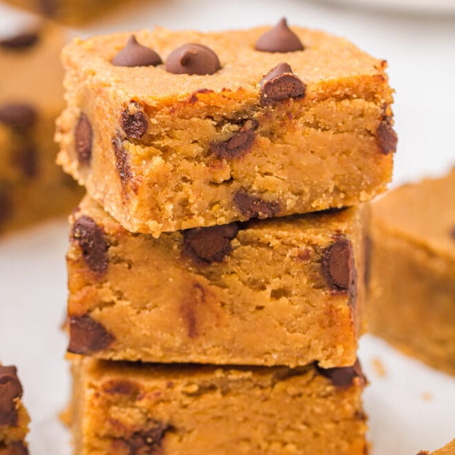 4 Ingredient Blondies (No White Flour, Refined Sugar, Eggs or Butter ...