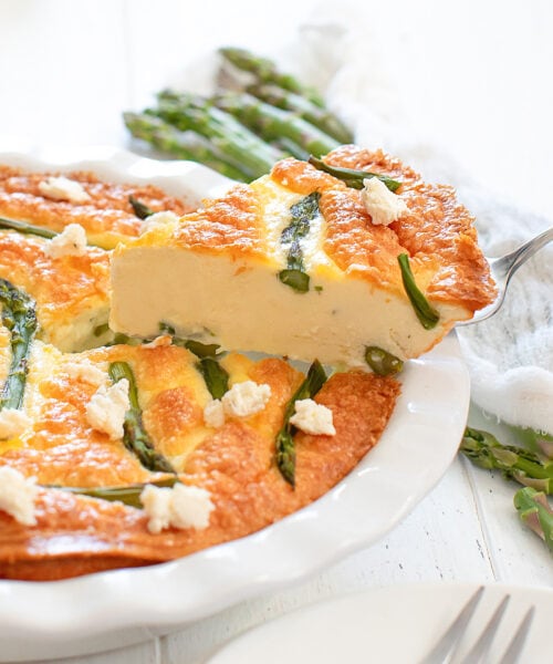 4 Ingredient Asparagus Quiche - Kirbie's Cravings