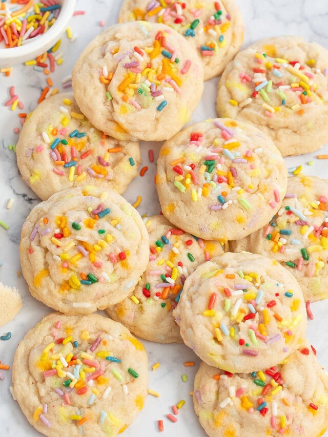 Sprinkle Cloud 4 Ingredient Birthday Cookies - Kirbie's Cravings