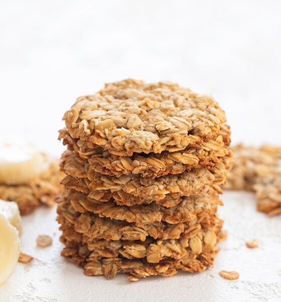 4 Ingredient Crispy Banana Oatmeal Cookies (No Flour, Eggs, Refined ...