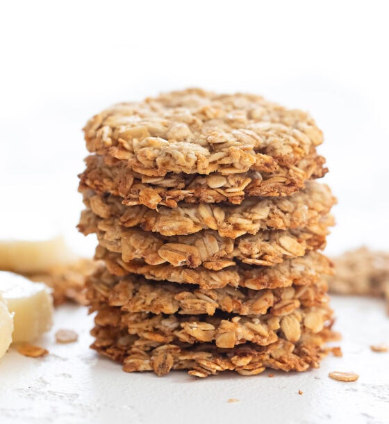 4 Ingredient Crispy Banana Oatmeal Cookies (No Flour, Eggs, Refined ...