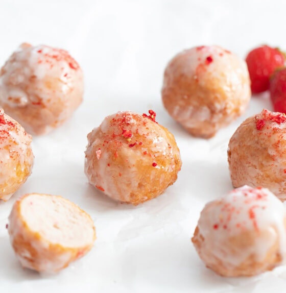 2 Ingredient Strawberry Donuts (No Yeast, Eggs or Butter) - Kirbie's ...