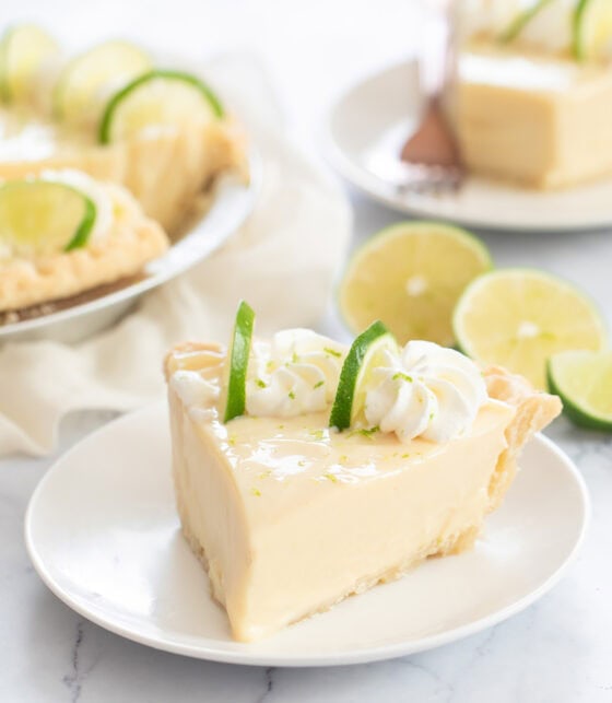 3 Ingredient Key Lime Pie (No Eggs) - Kirbie's Cravings