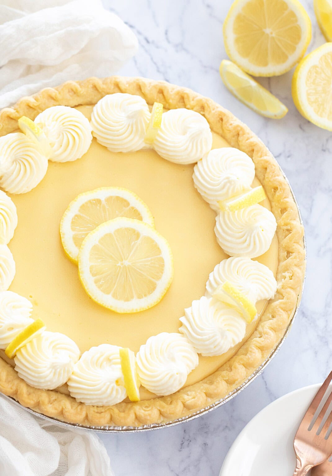 4 Ingredient Magic Lemon Pie - Kirbie's Cravings