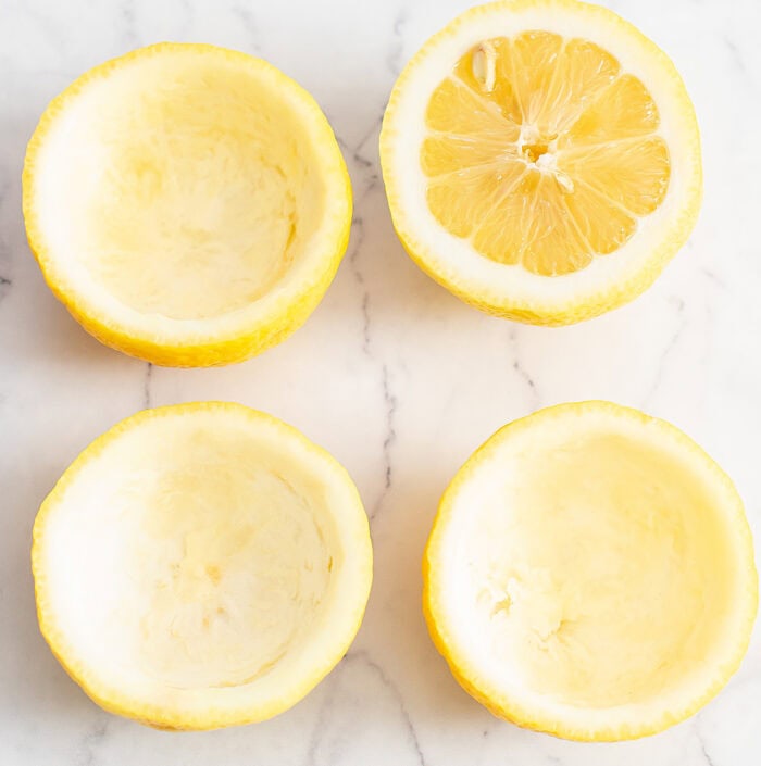 Close up of lemon bowls