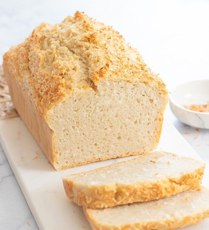 Firm and chewy coconut bread