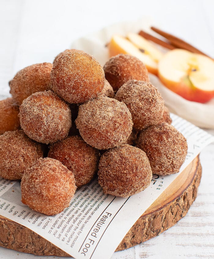 Soft and fluffy apple pie donuts