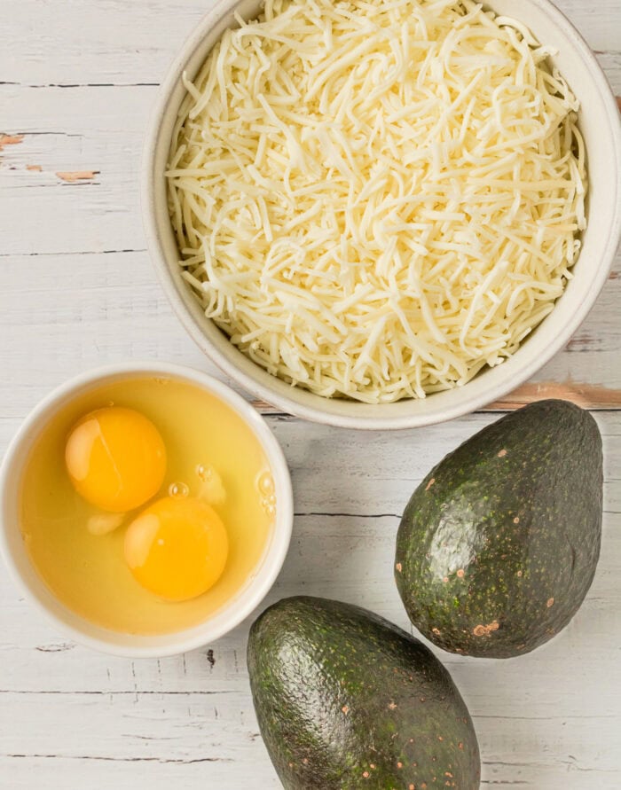 Ingredients to make avocado bread