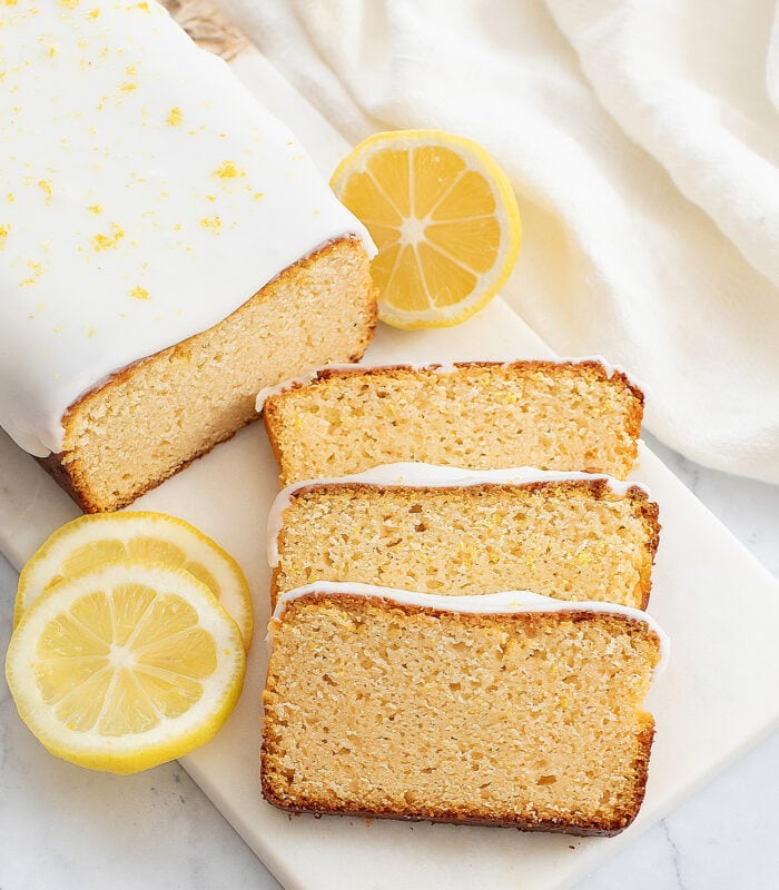 Lemon bread with a cake-like texture