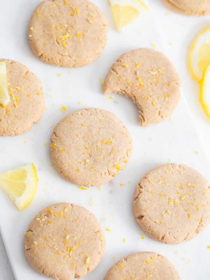 Lemon oat cookies with lemon zest