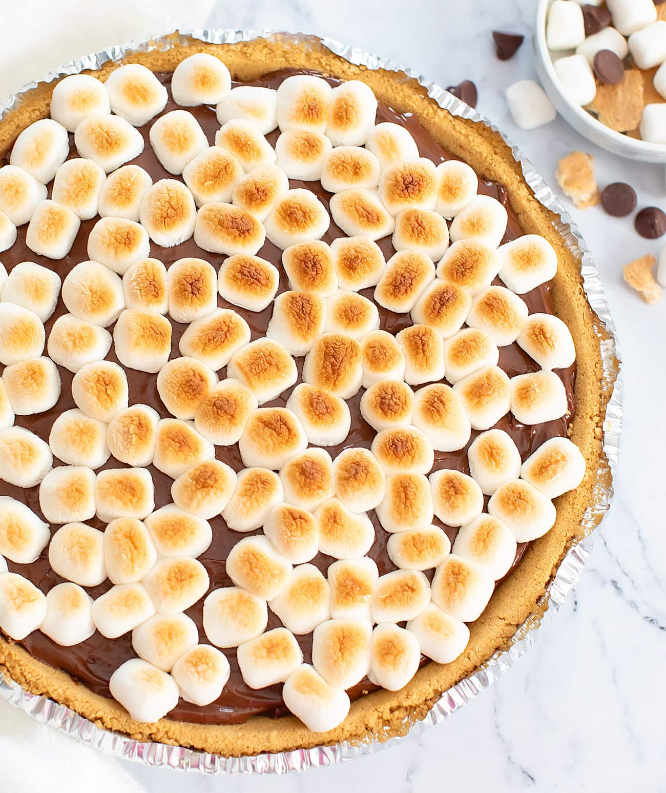 4 Ingredient No Bake S'mores Pie - Kirbie's Cravings