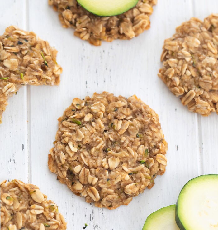 A zucchini bread oatmeal cookie