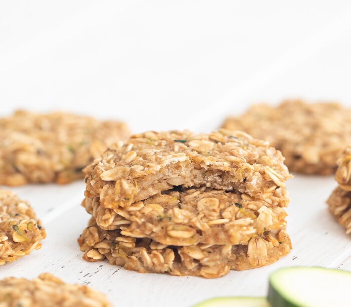 Soft, moist and chewy texture of zucchini bread oatmeal cookies