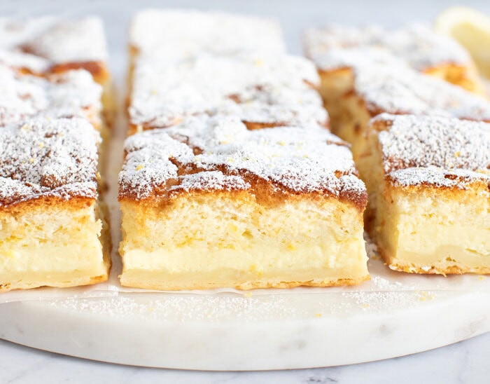 Lemon magic cake squares