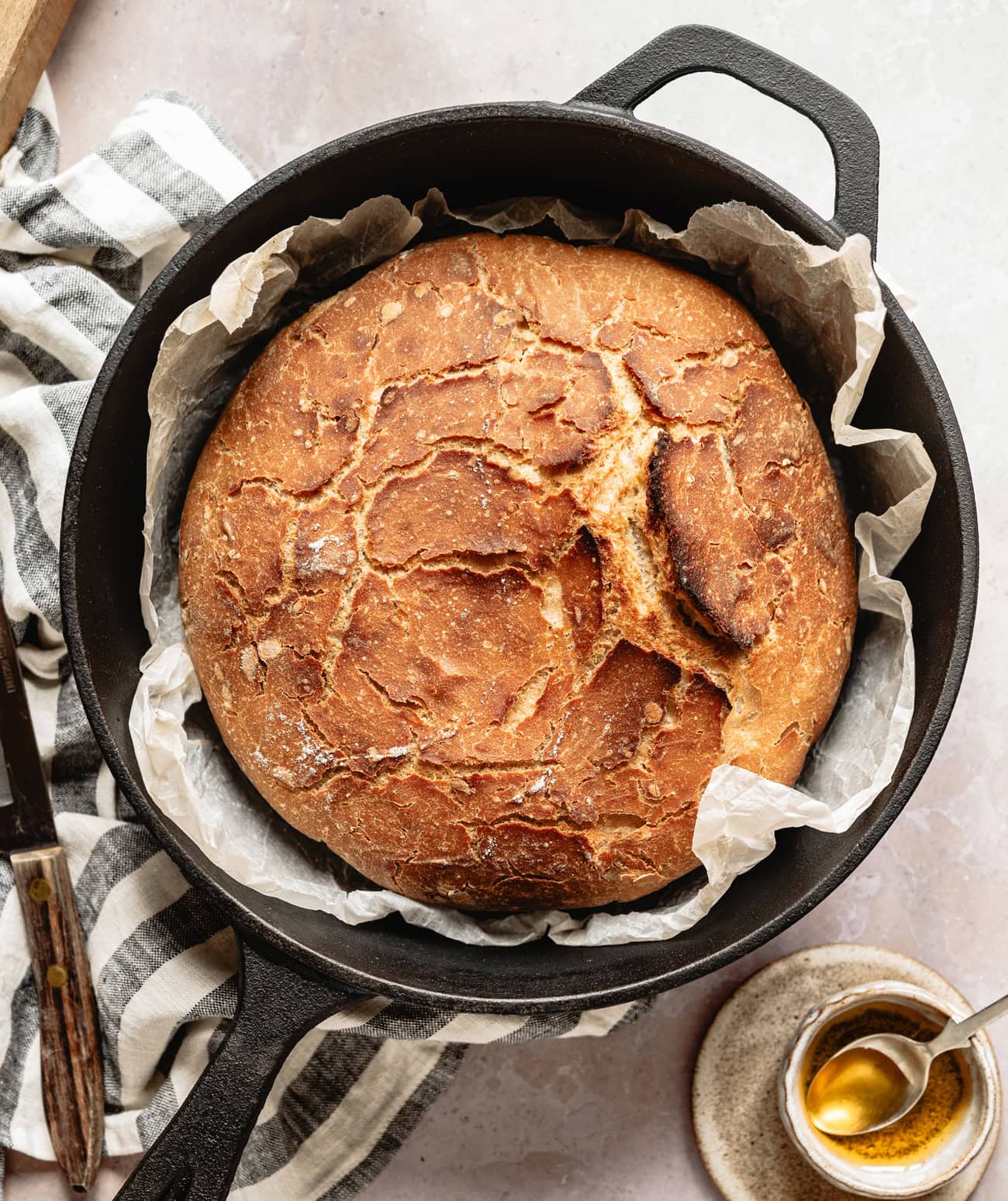 3 Ingredient Honey Bread (No Yeast, No Knead, No Dutch Oven) Kirbie's