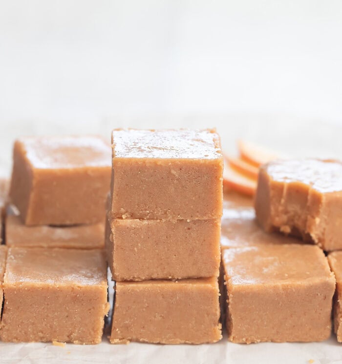 Smooth and creamy texture of apple fudge