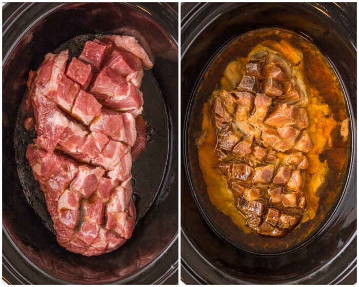 Pork in a slow cooker