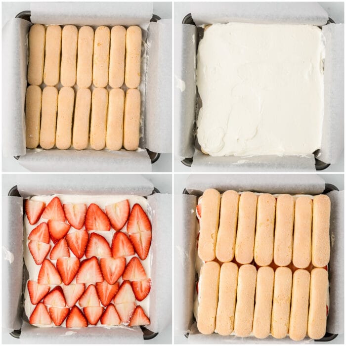 The steps to make a strawberry cake