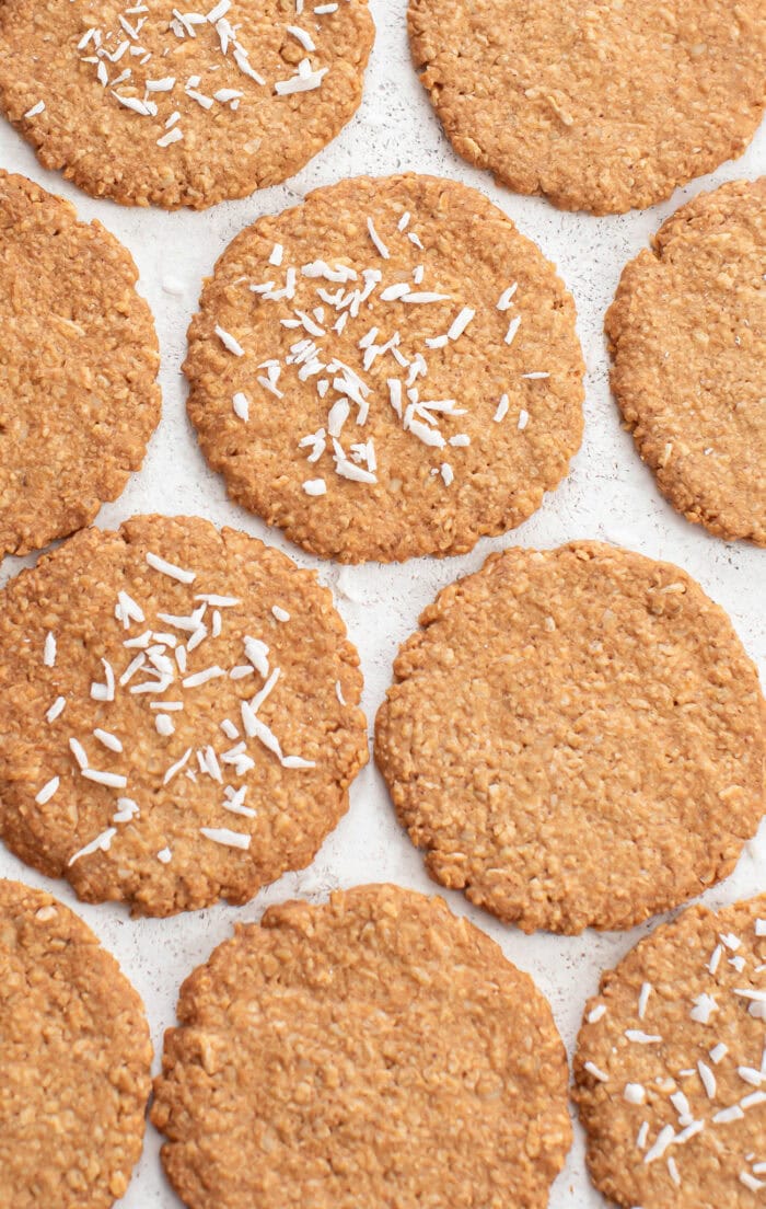 Coconut Oatmeal Cookies topped with shredded coconut
