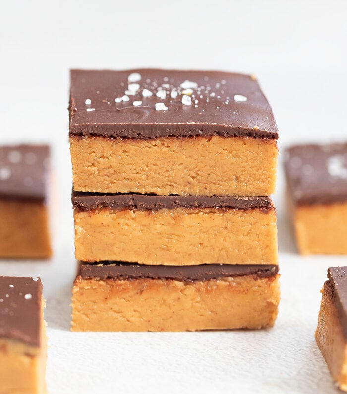 A stack of three Peanut Butter Bars