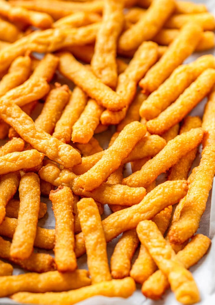 Keto Cheetos after baking