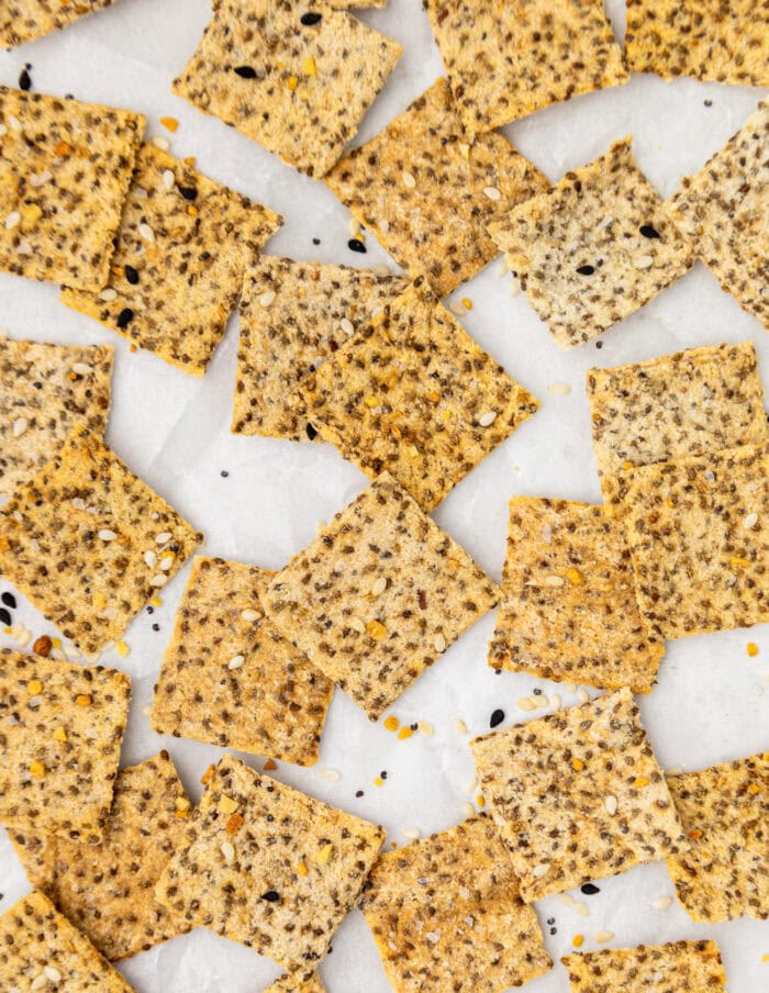Crackers that are browned and crispy